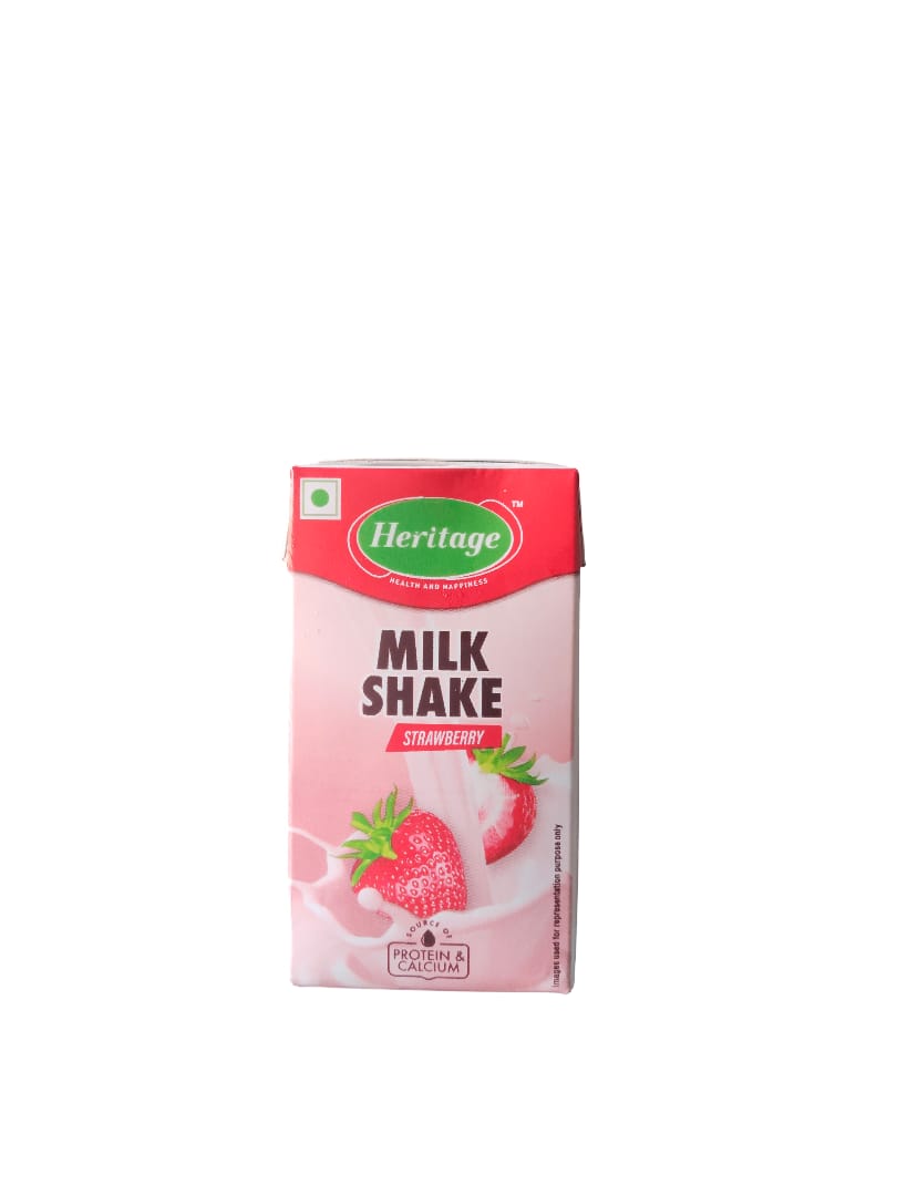Heritage Milkshake 125ml – ₹15 Strawberry Flavour