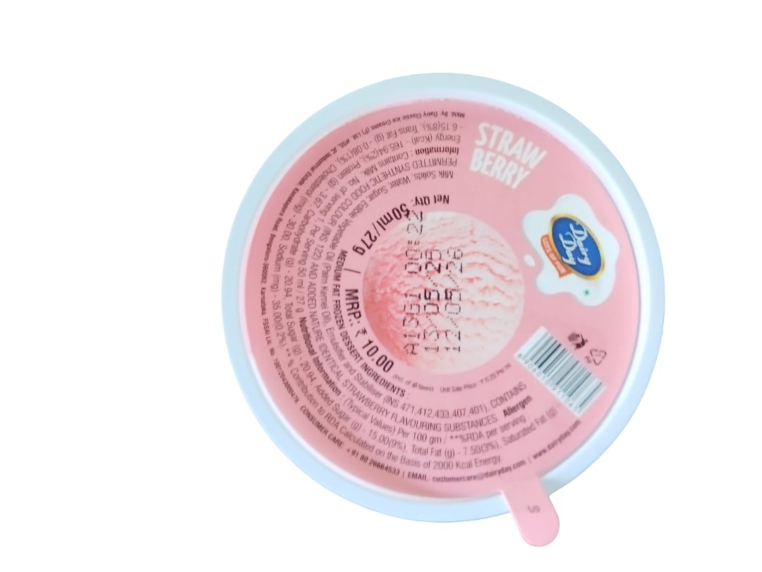 Dairy Day Cup Ice Cream – ₹10 (Strawberry)